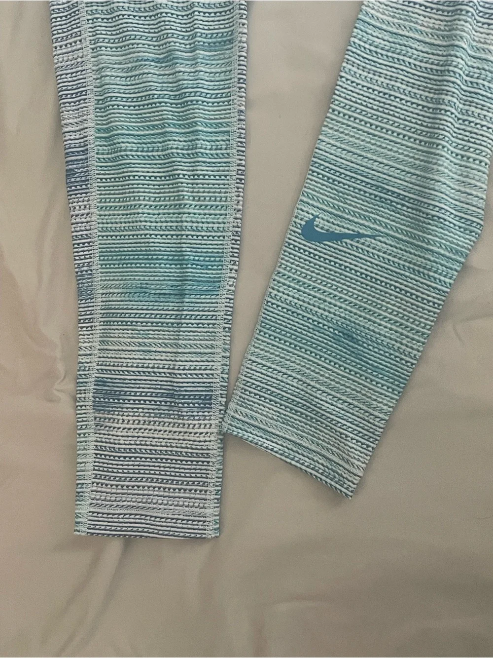 Nike Dry-Fit Blue Gradient Leggings - Athletic Bottoms